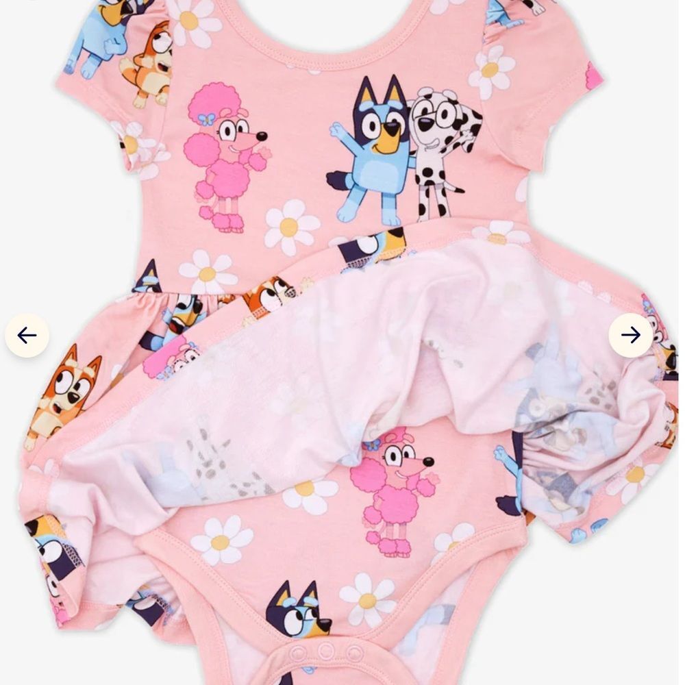 Little Sleepies Bluey Garden Games Skater Dress with Bodysuit 18-24 months